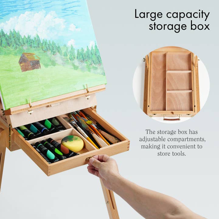 Artify - Wholesale Easel - ARTIFY Foldable Portable Beechwood Art Easel Field Easel2