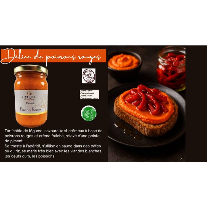 Red pepper cream 180g for wholesale by CATRICE GOURMET