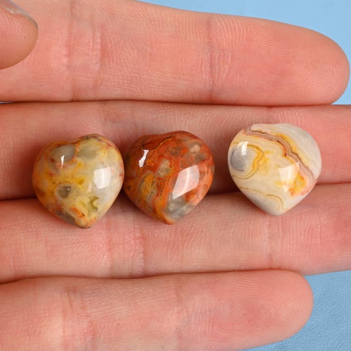 15mm Natural Crazy Agate Carved Heart Gemstone for wholesale by ilovebeadsusa