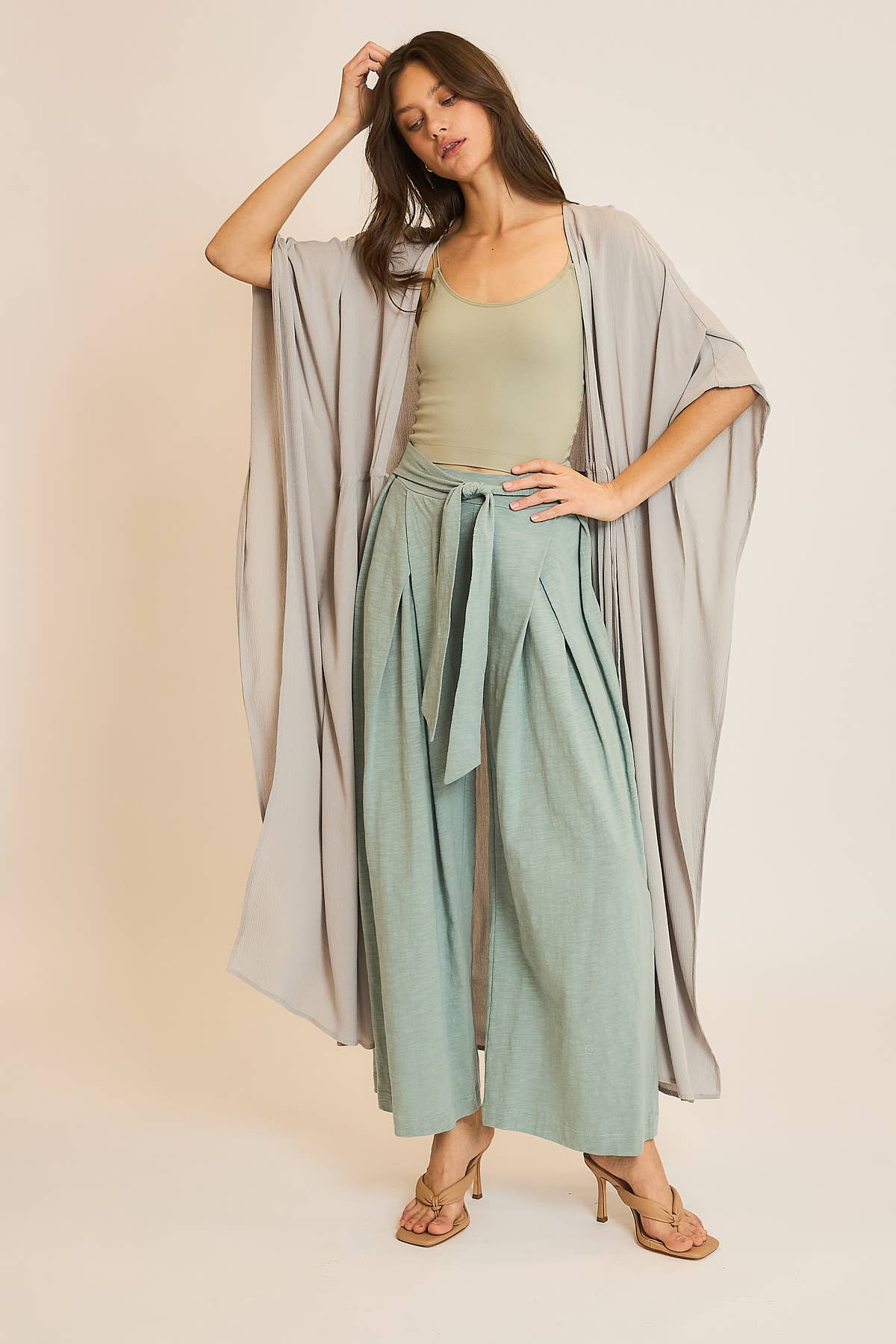 Wishlist Apparel - Wholesale Kimono - Women's - KIMONO COVER-UP WITH WAIST TIE / WL22-75003
