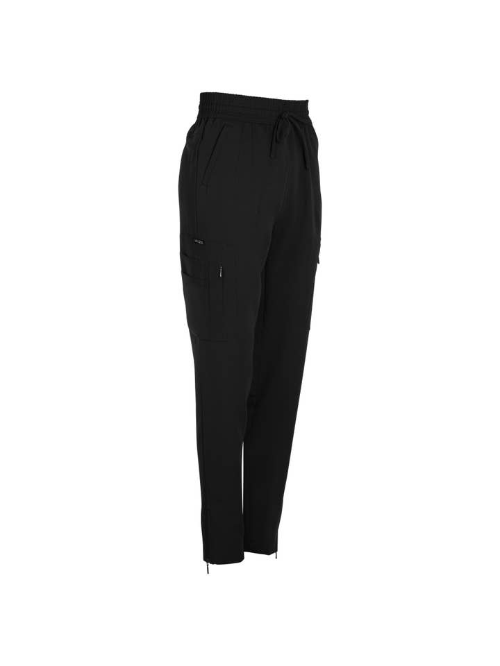 Wozo Uniforms - Venta al por mayor Pantalones deportivos/chándal - Mujer - PANTALONES JOGGER ANTIMICROBIANOS LISA SLIM FIT 8 BOLSILLOS NEGRO6