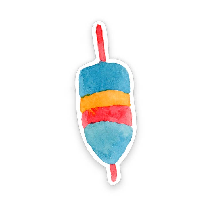 Gert & Co - Wholesale Sticker - Red, Yellow, and Blue Buoy Sticker | 1" x 3"