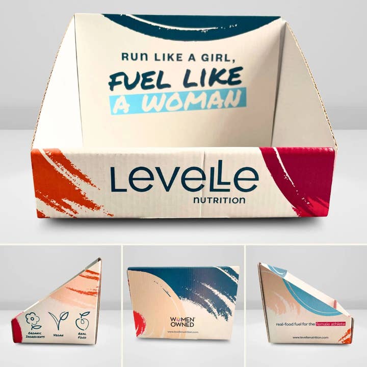 Levelle Nutrition - Wholesale Retailer Display - Food & Drink - Retail Display Box