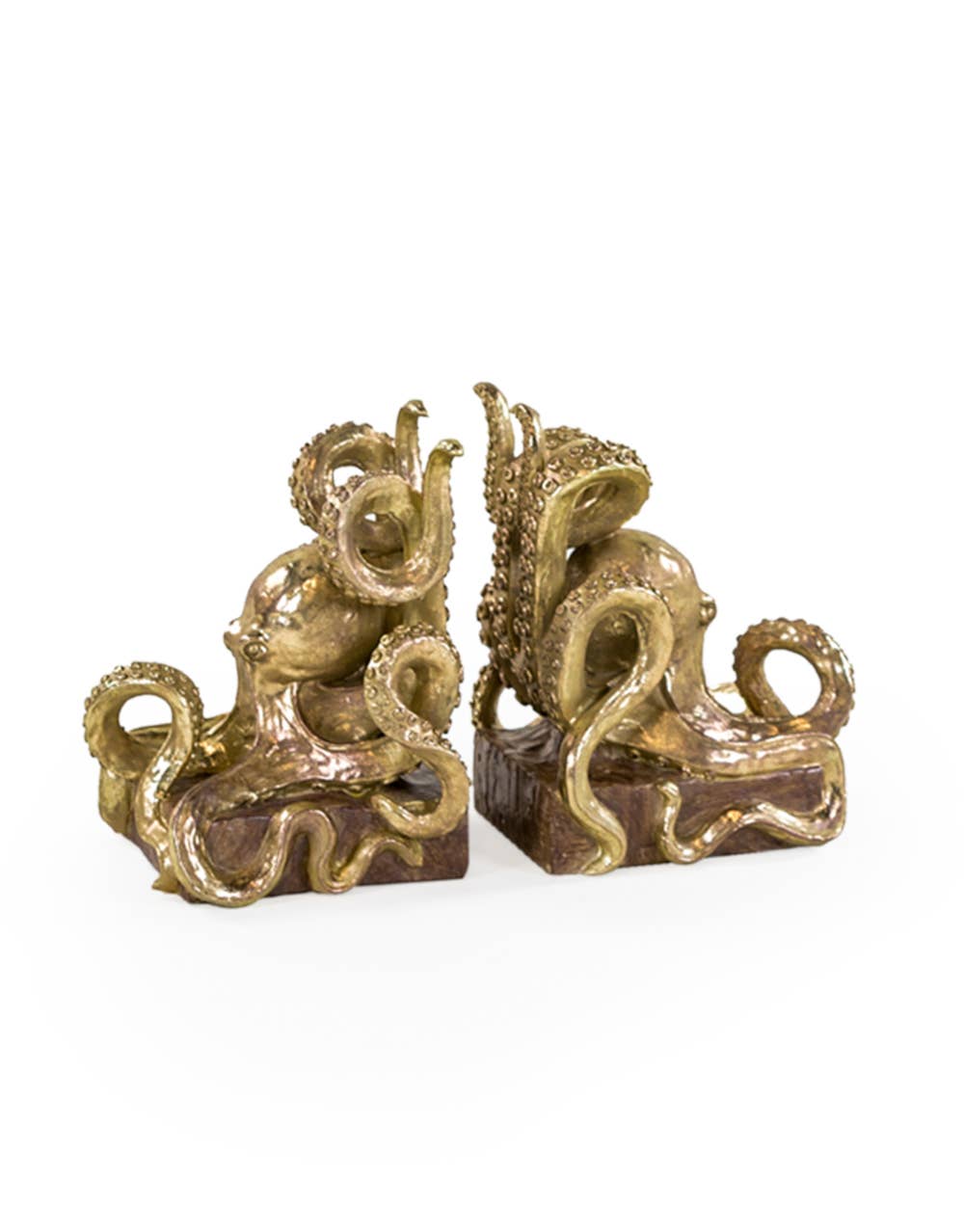 McGowan & Rutherford Ltd – wholesale Bookend – Gold Octopus Pair of Bookends
