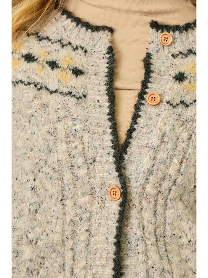 Stone 90002 Fair Isle Sweater Cardigan for wholesale on Faire5