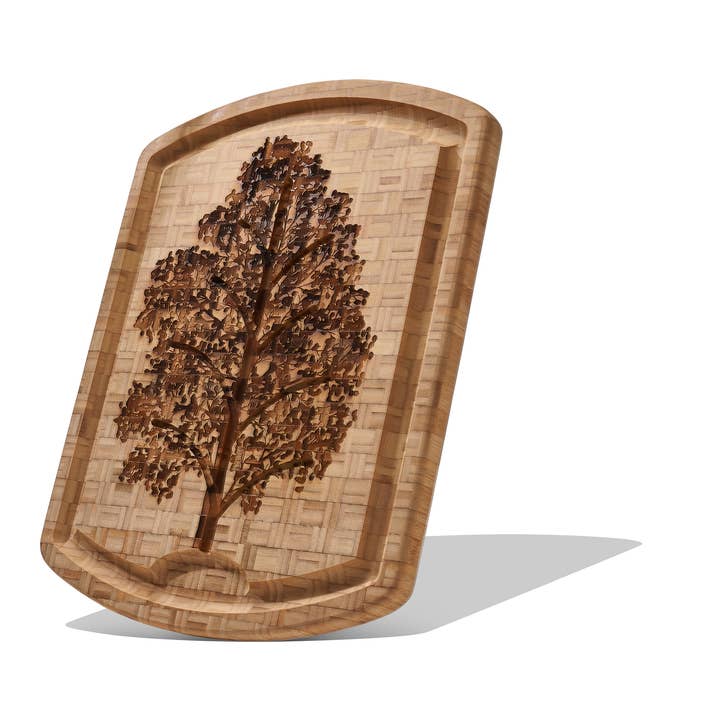 Totally Bamboo - Wholesale Cutting Board - Family Tree Carving Board with Juice Groove2