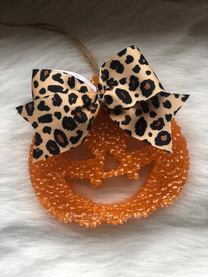 Jack-o-lantern Freshie with or without bow for wholesale by The Rusted Diamond
