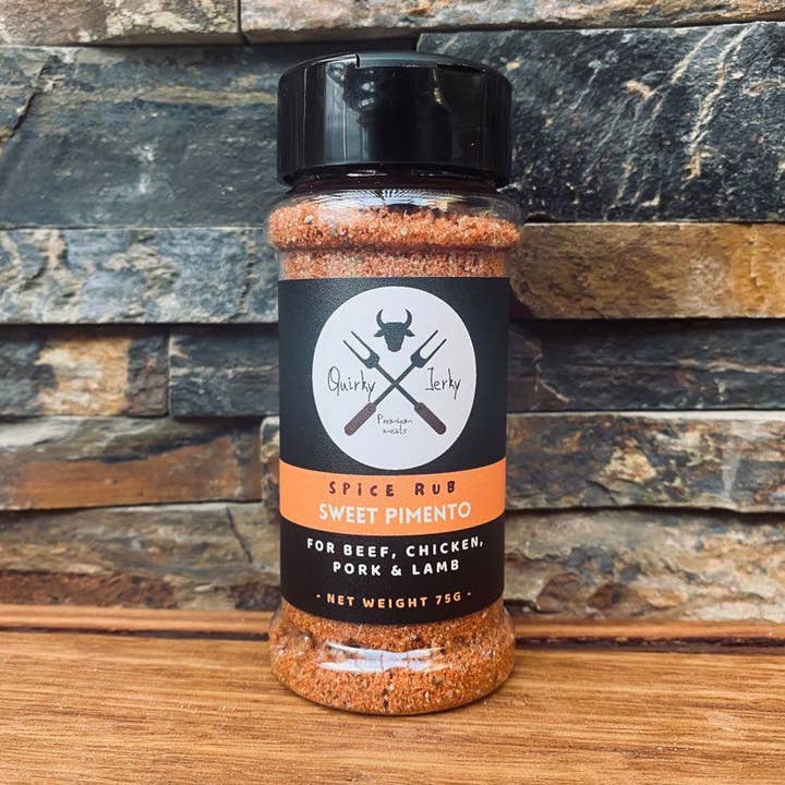 Sweet Pimento Spice Rub 75g for wholesale by Quirky Jerky