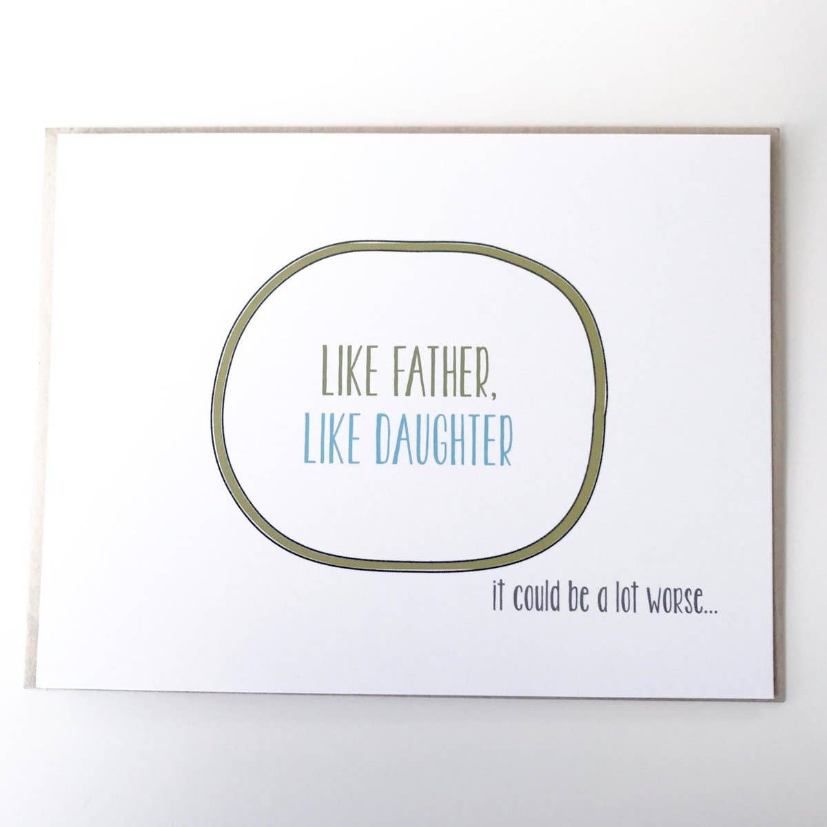 PAGEFIFTYFIVE - Wholesale Father's Day Card - Like Father Like Daughter Card1