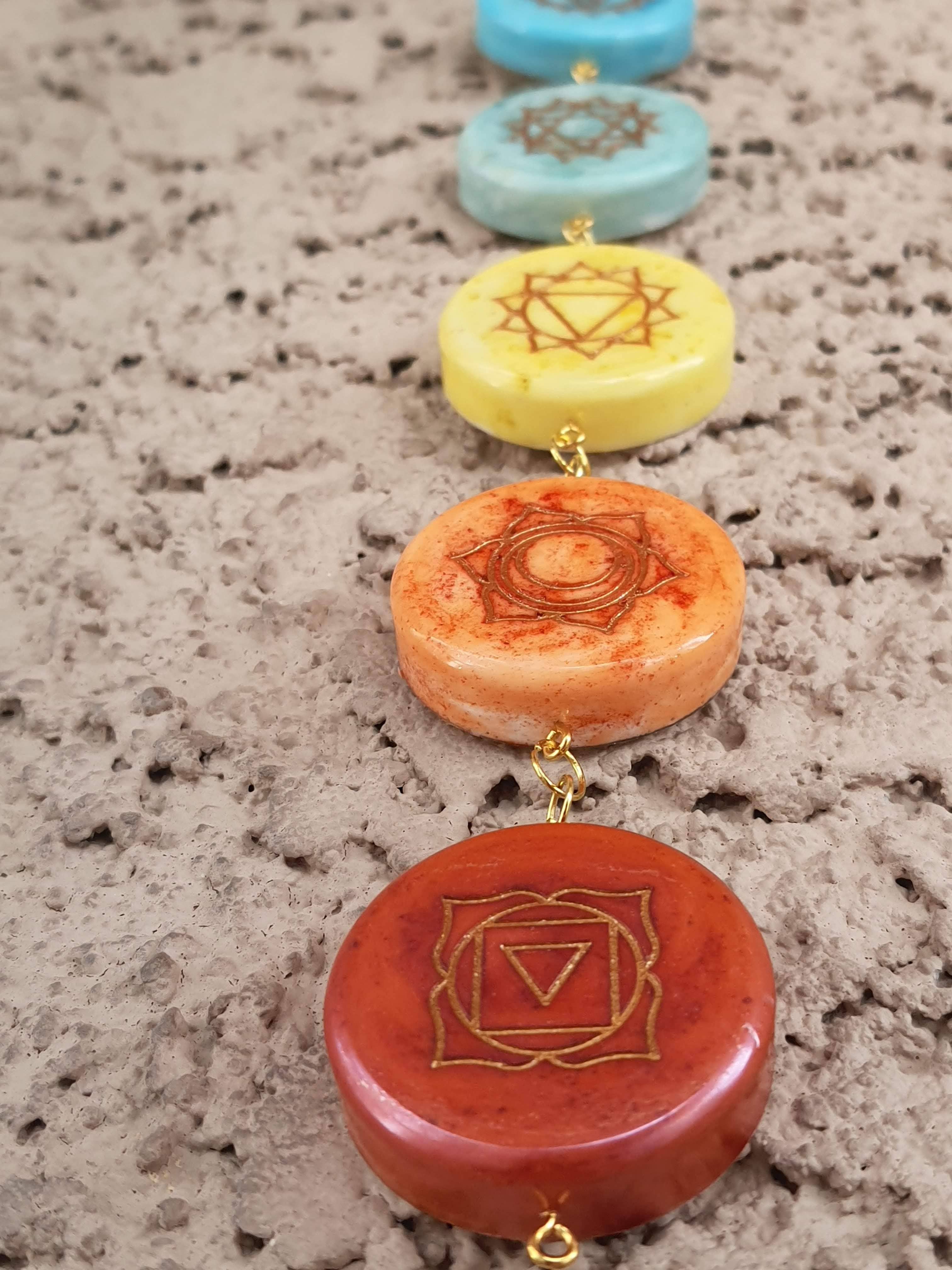 Weeds and Witchery – Arte de parede dimensional/3D por atacado – Adorno de parede de resina dos chakras2