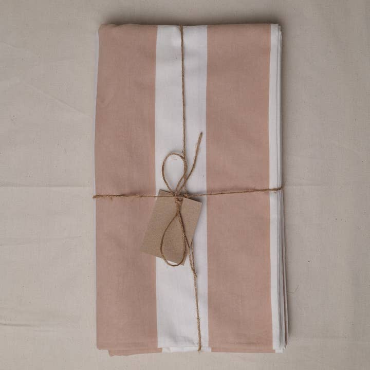Beige Stripe Tablecloth for wholesale by Twizzell