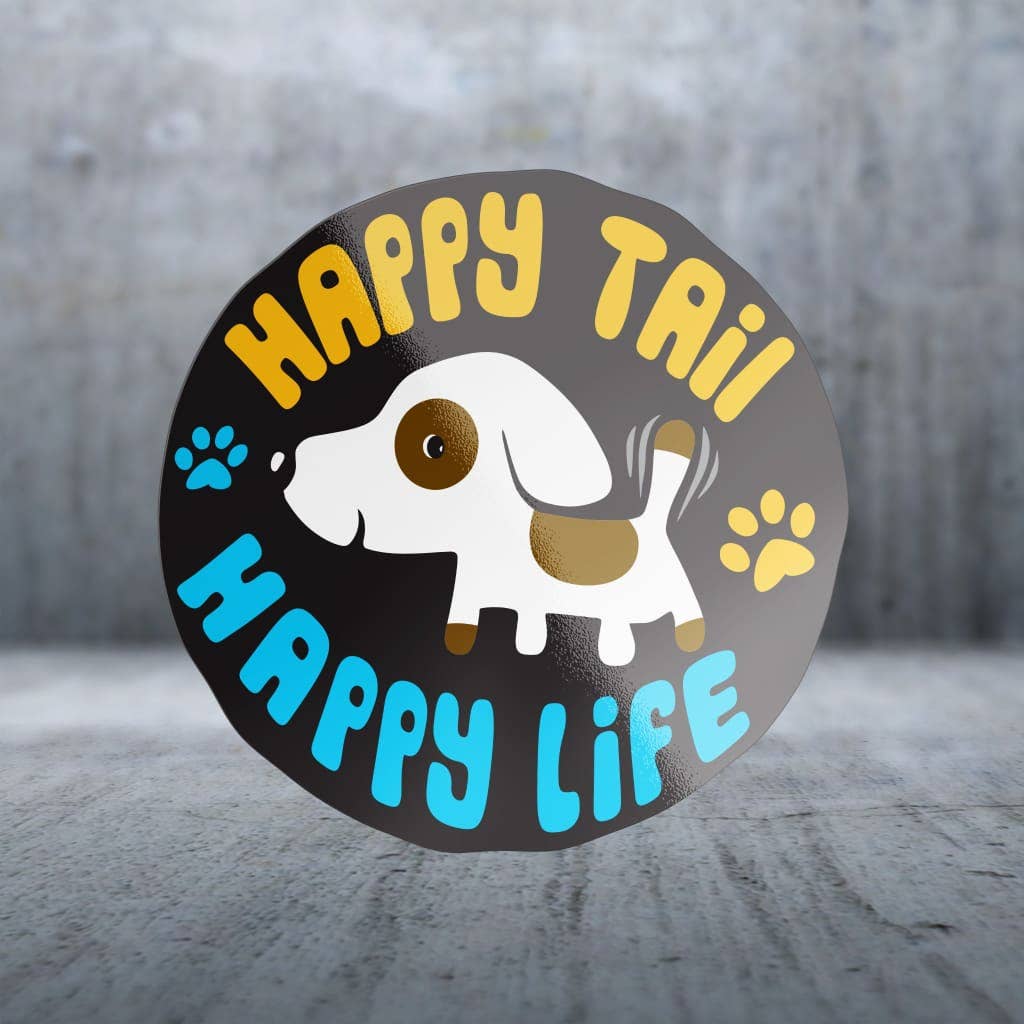 Two Feet Treats - Wholesale Sticker - Happy Tail, Happy Life - Sticker0