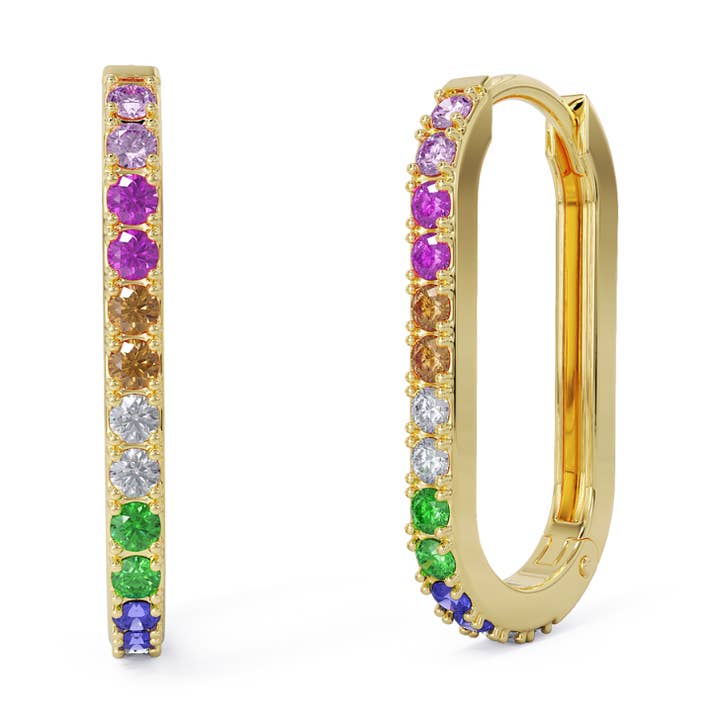 Ovalförmige Creolen in mehreren Farben für den Großhandel von Belmia