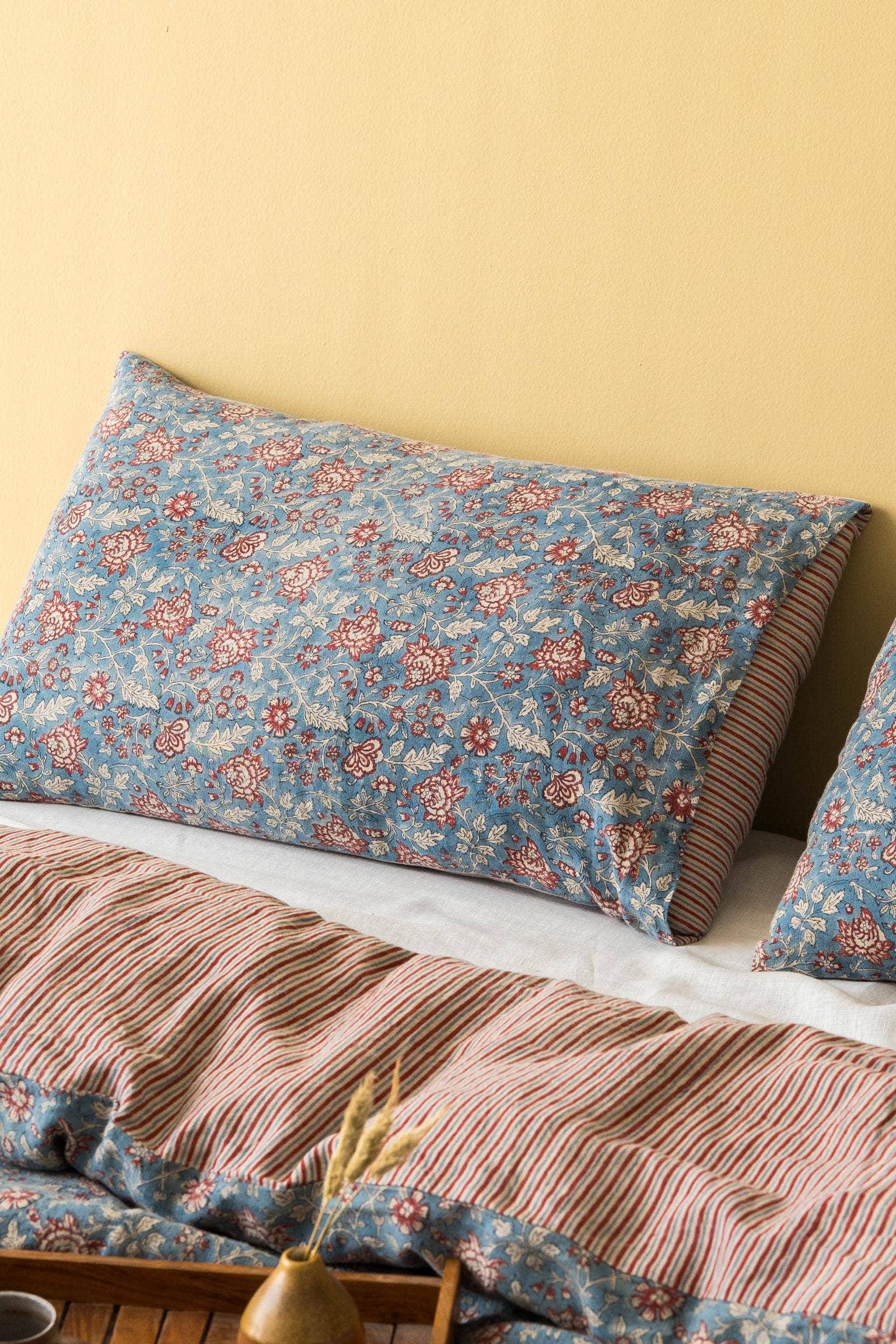 Live Linen - Wholesale Duvet Cover - Elegant Velma Block Print Linen Duvet Cover – Luxe2