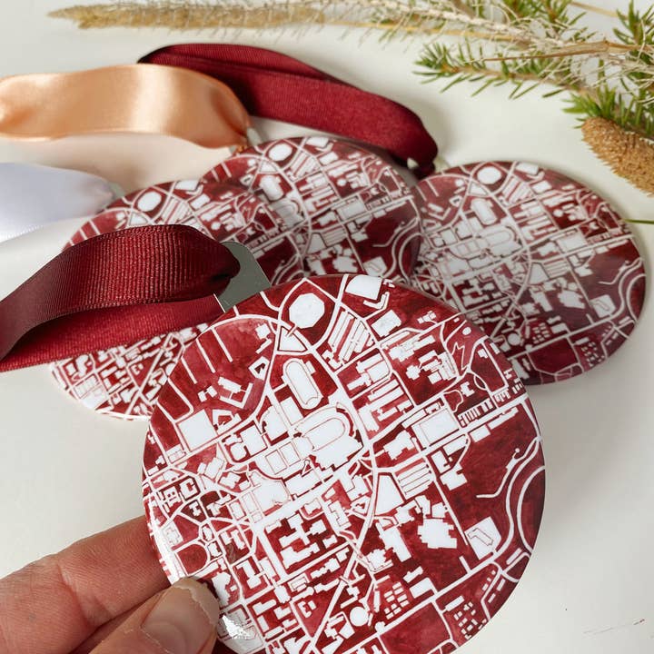 UNIVERSIDADE ESTADUAL DE WASHINGTON, Pullman, Washington Mapa do Campus da WSU: ORNAMENTO por atacado de Turn-of-the-Centuries