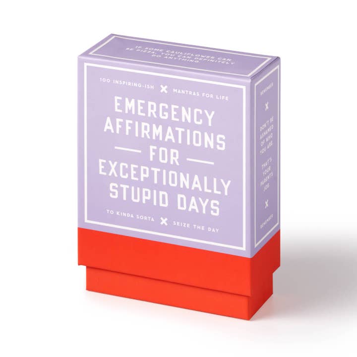 Chronicle Books - Wholesale Tarot Cards - Brass Monkey Emergency Affirmations Exceptionally Stupid Days Card Deck
