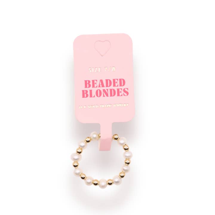 Beaded Blondes - Wholesale Band/Stacked Ring - Coastal Pearl Ring