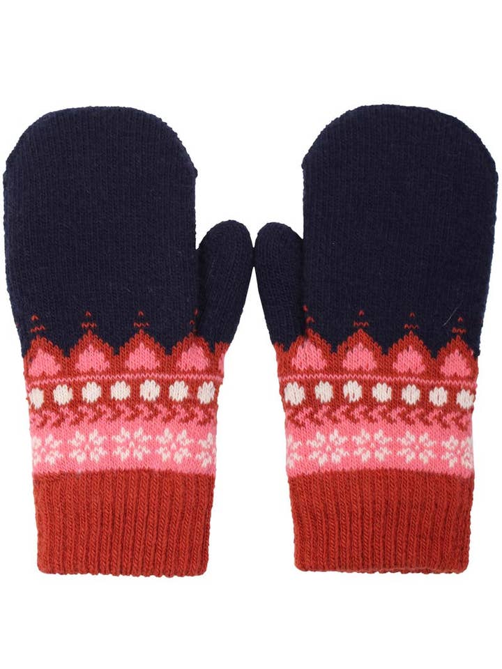 Danewalnut Mittens Dk Navy JAQUARD for engroshandel hos Danefae København