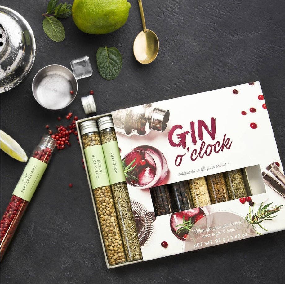 The African Home Goods - Wholesale DIY Drink Kit - Gin O'clock Infuse Your Gin & Cocktails with Premium Botanicals | Cocktail Infusion Kit | 8 Different Flavored Gin Botanicals Herbs Infusions | Gin Gift Set For Men And Women3