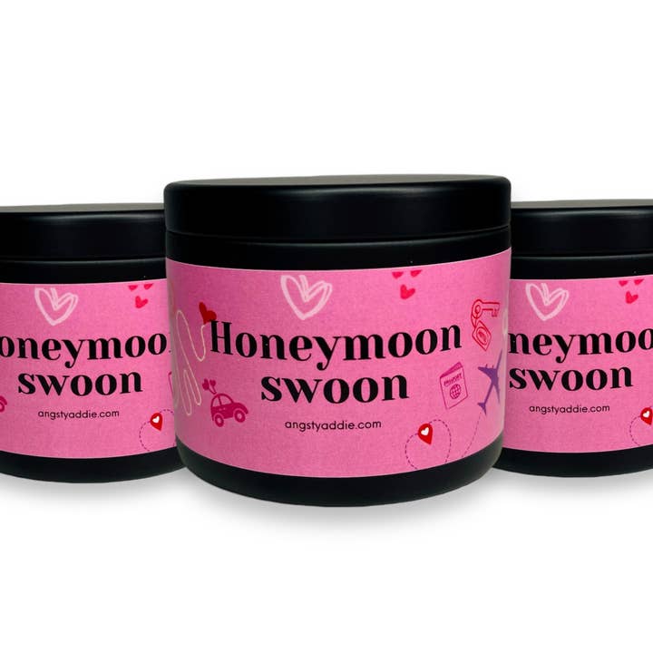 Honeymoon gift, newlywed gift for her, just married candle for wholesale by Angsty Addie