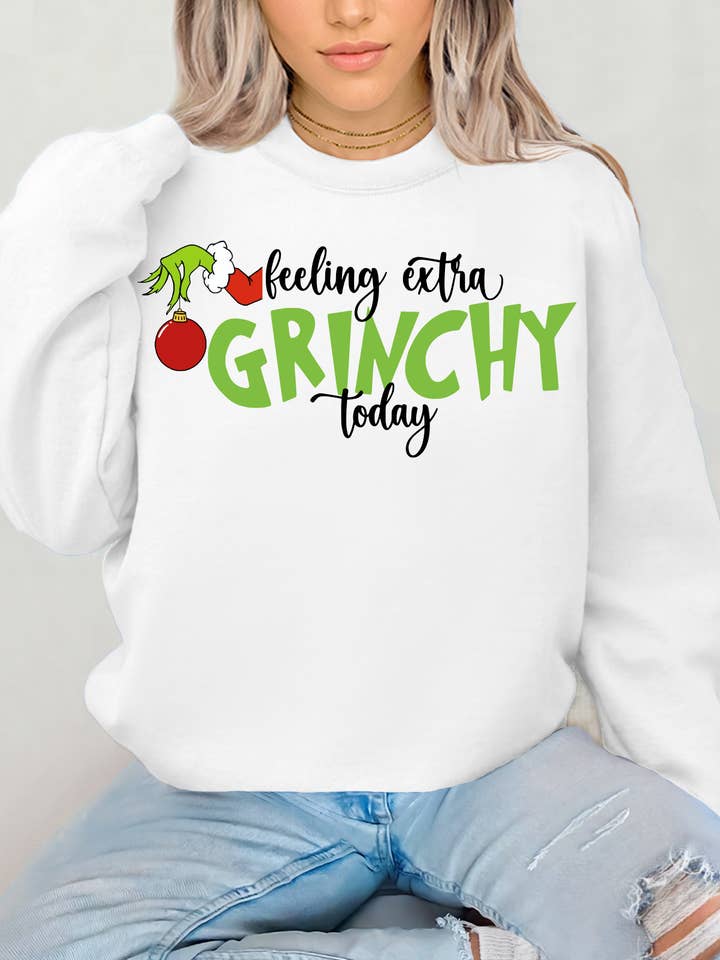 It's So Me - Wholesale Graphic Sweatshirt - Women's - FEELING EXTRA GRINCHY TODAY
