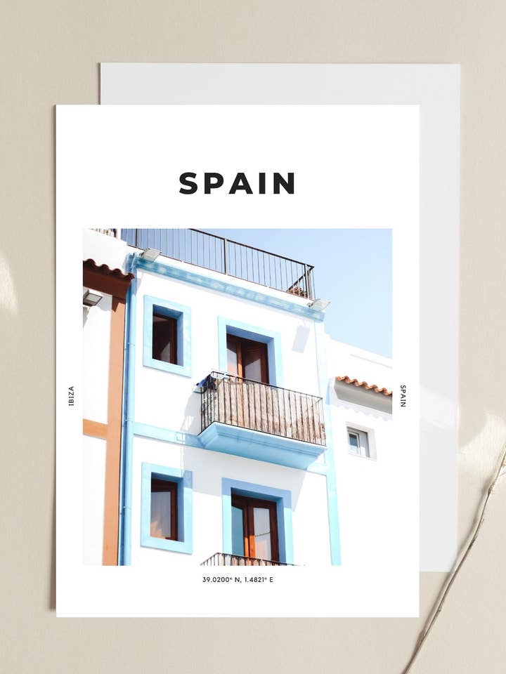 Spain 'Mañana Azul' Print for wholesale by The Travel Edit