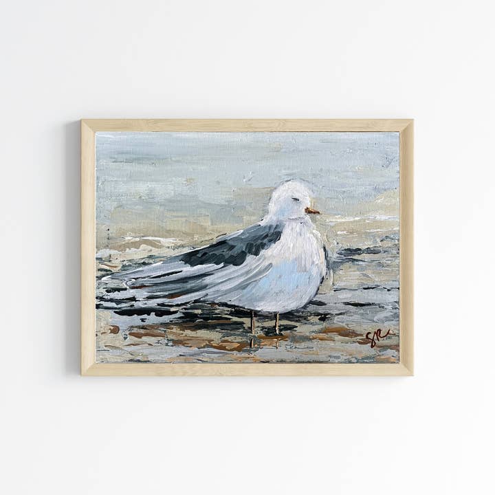 Salty Gull Fine Art Print for wholesale by Susan Richards Art