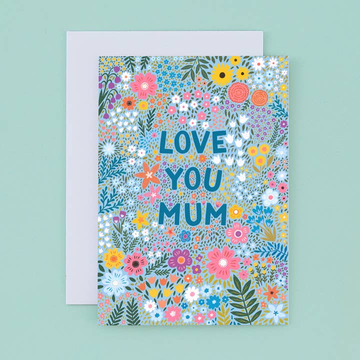 Floral Love You Mum Mother's Day Card, Top Seller (Set of 6) for wholesale by Pear Tree Press US