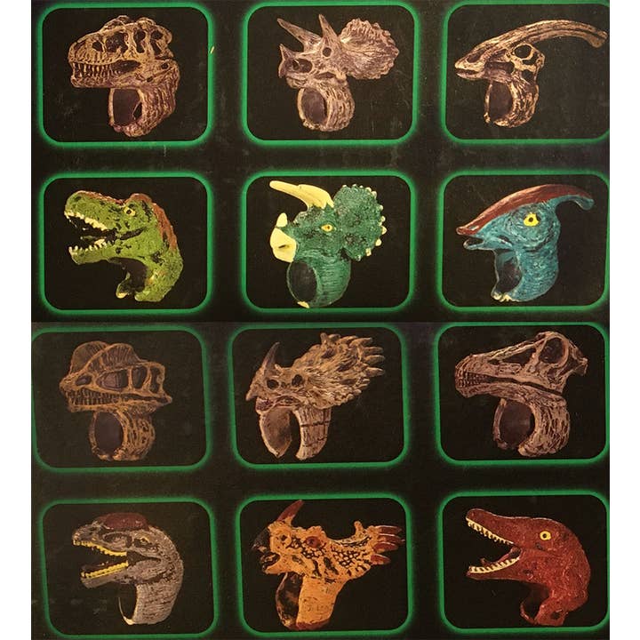 Texas Toy Distribution - Wholesale Retailer Display - Kids & Baby - Dinosaur Ring Display Set, x12 Rings Assortment