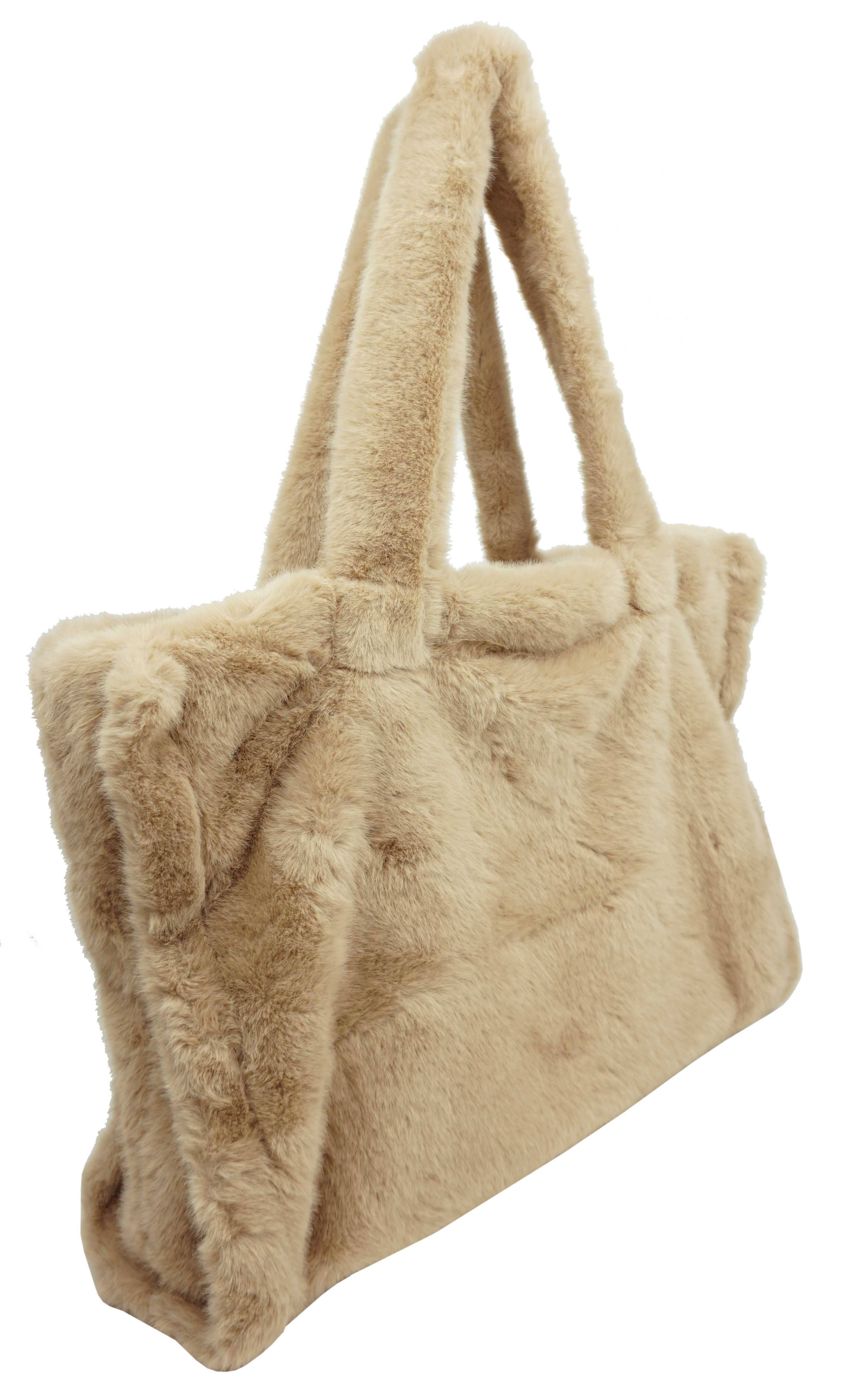 Anais - Wholesale Tote Bag - Women's - Faux fur tote bag S02334
