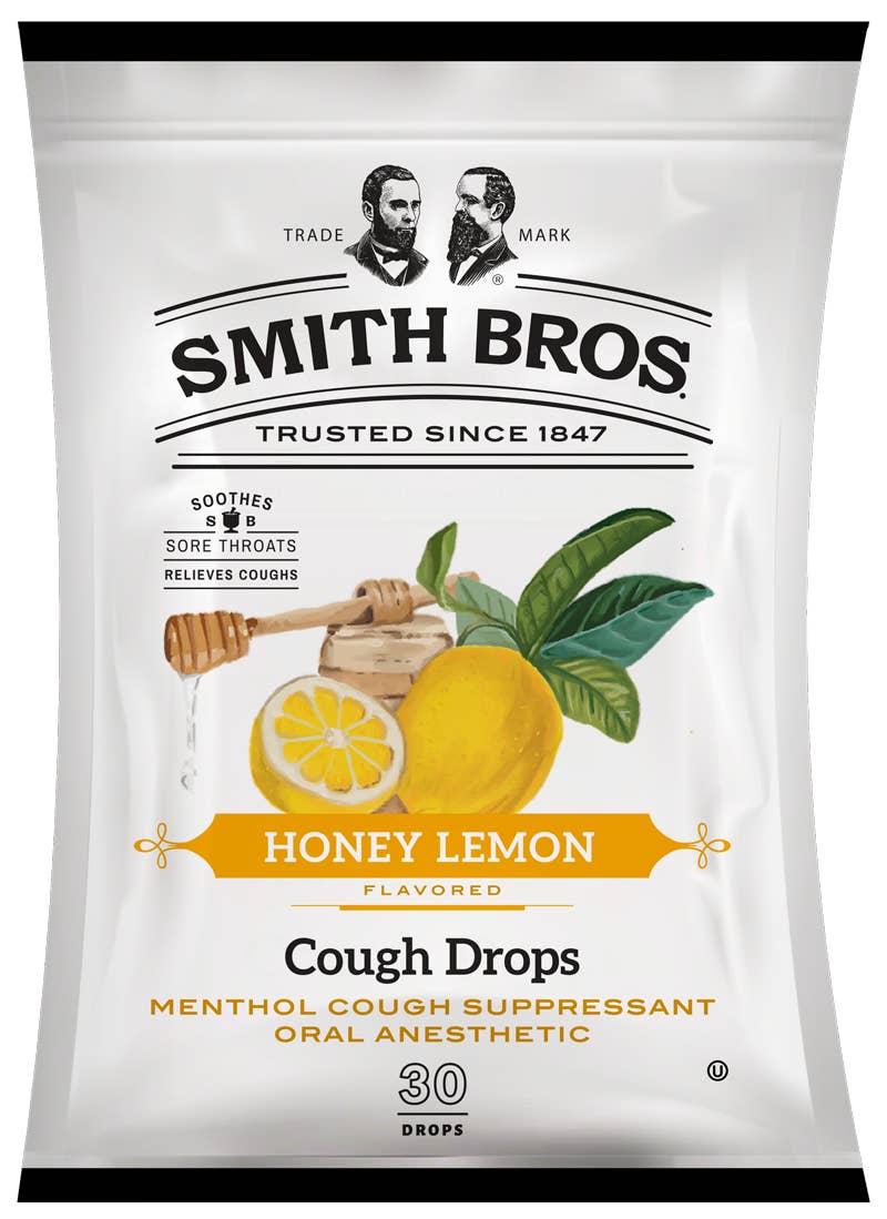 Grandpa Joe's Candy Shop - Wholesale Lozenges/Cough Drops - Smith Bros. Throat Drops, Honey Lemon, 12ct