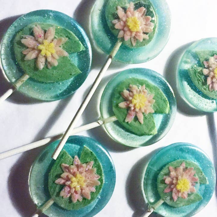 A Secret Forest - Wholesale Lollipop - Fondant Lilies of Giverny Lollipops