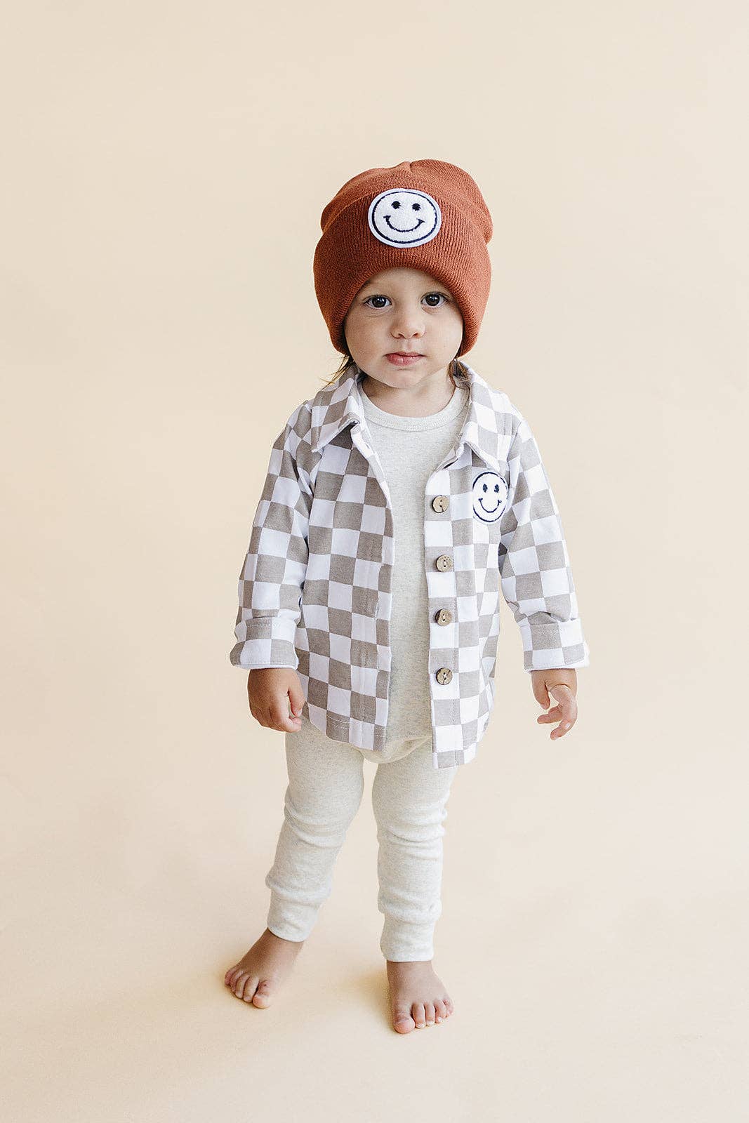 Lucky Panda Kids - Venta al por mayor Conjuntos de ropa cómoda - Niños - Conjunto lounge de algodón para bebé y niño pequeño - color avena4