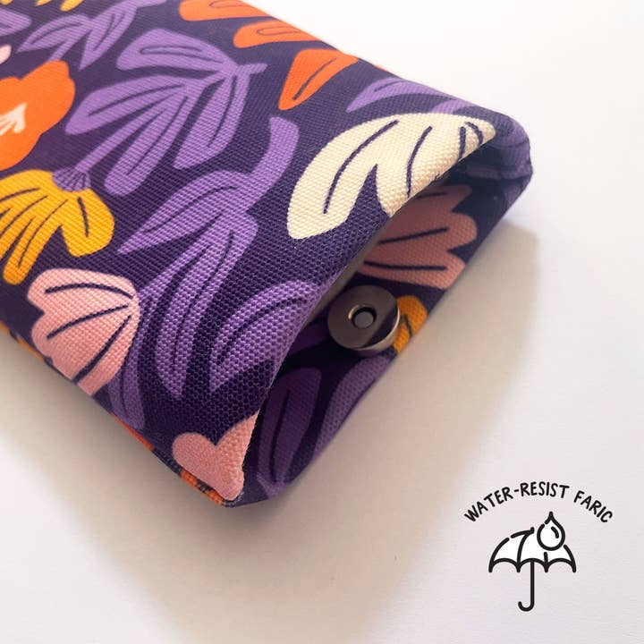 Fabric Drawer – Caixas e estojos de óculos – Mulher por atacado – Estojo de Óculos em Tecido Feito à Mão - Pétalas (Roxo)3
