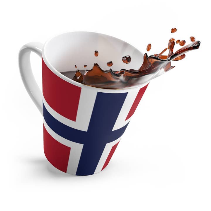 Scandinavian Design Studio - Vente Tasse à café - Mug Latte Drapeau Norvégien3