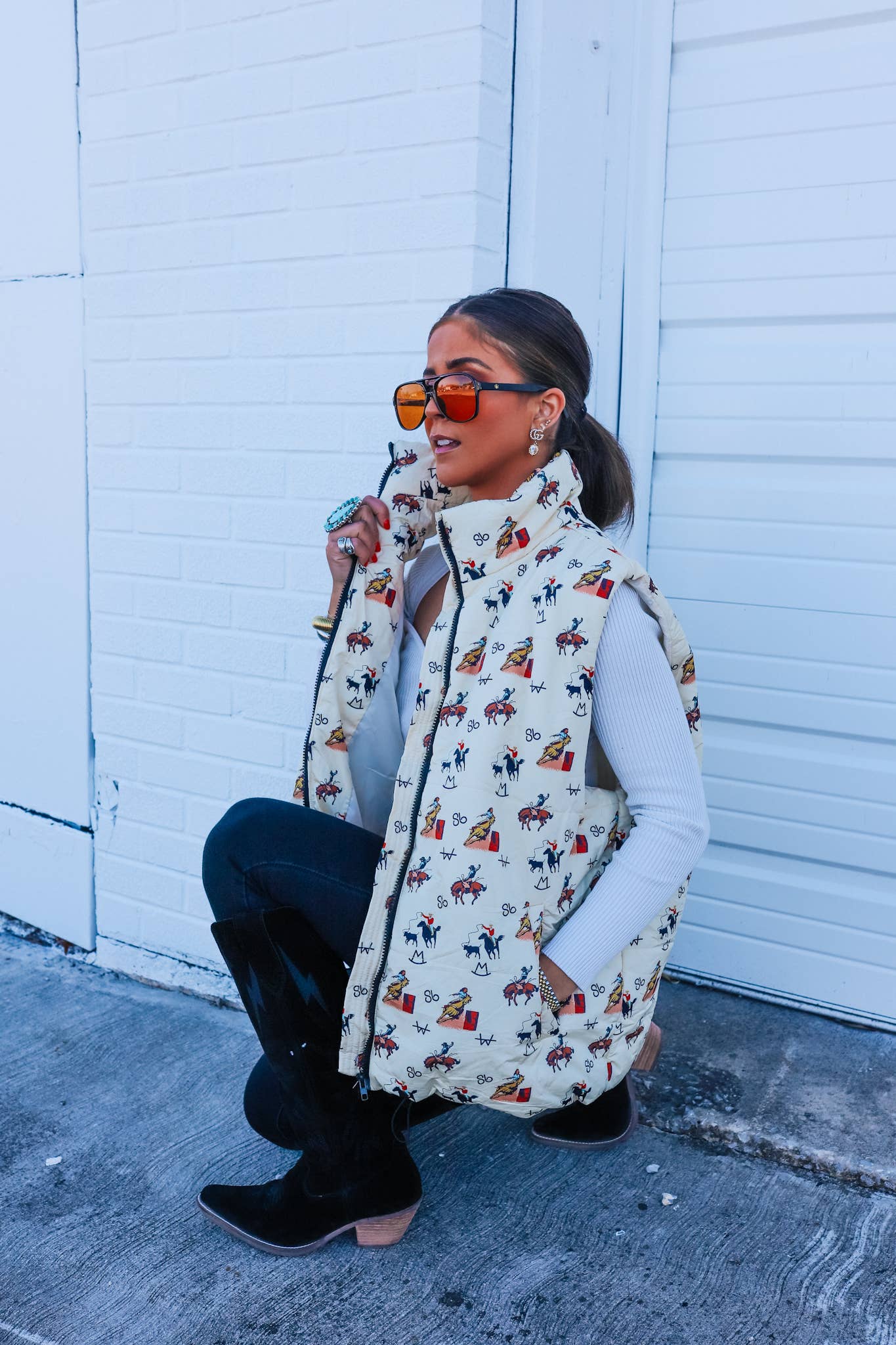 The Front Porch Label - Wholesale Outerwear Vest - Women's - Vintage Cowboy Vest4