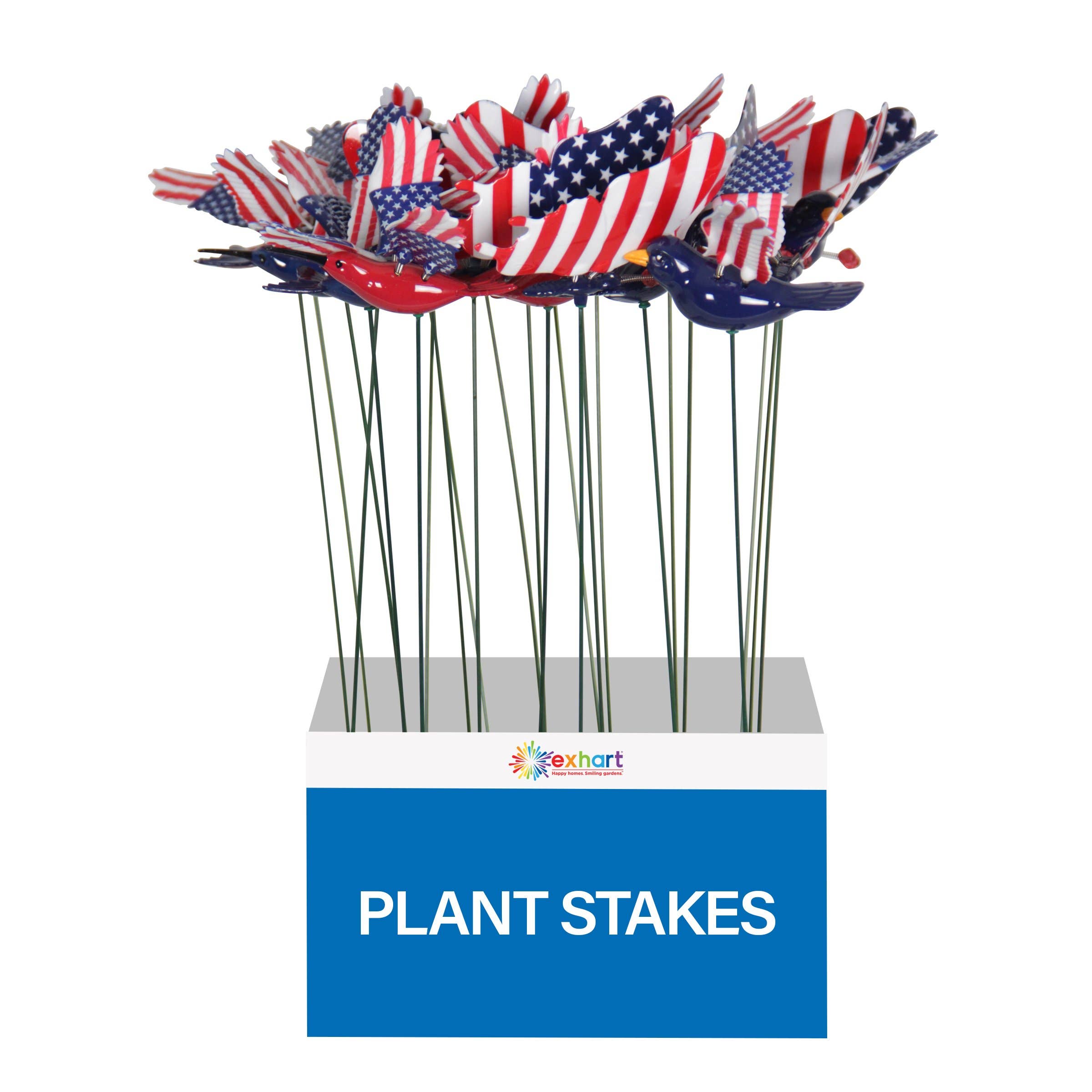 Exhart - Wholesale Garden/Lawn Stake - 24pc WindyWings Patriotic 4 Inch Stake Asst2