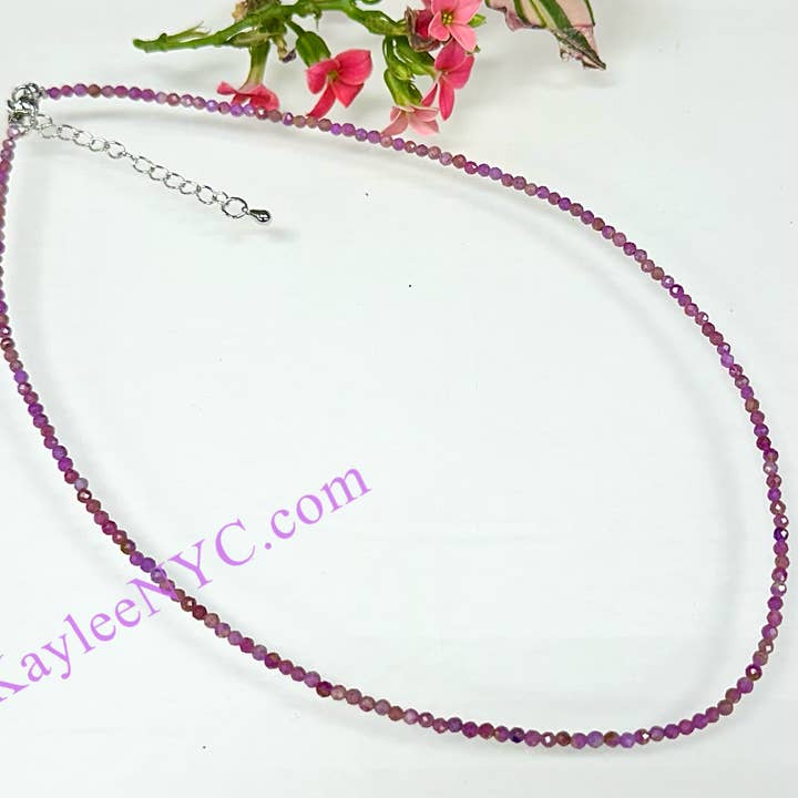 KayleeNYC - Wholesale Beaded/Pearl Necklace - 2mm Natural Phosphosiderite Necklaces Crystals Healing2