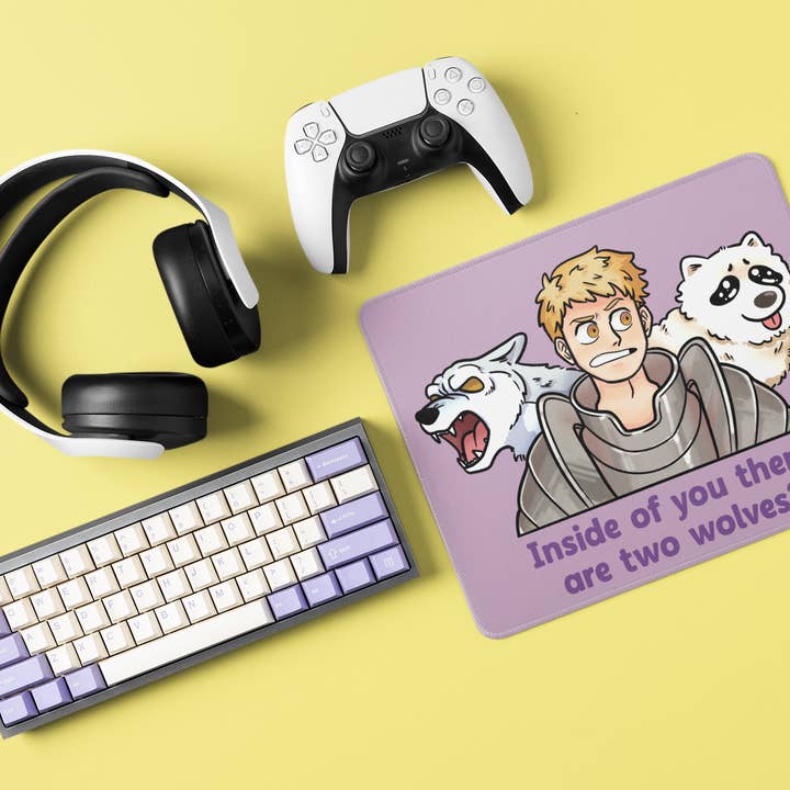 2 Wolves Tasty Dungeon Mousepad for wholesale by Mintimeli