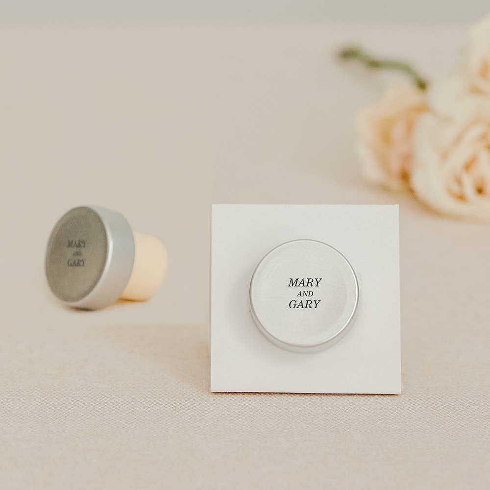 Weddingstar Inc. – wholesale Wine stopper – Reusable Metal Bottle Stopper - Classic Couple2