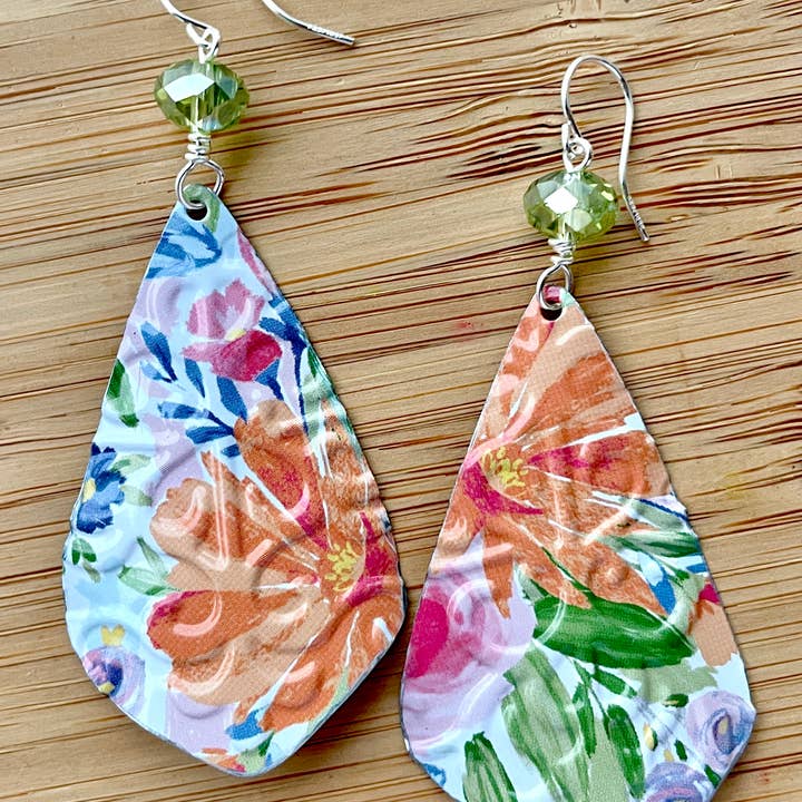 TTE Designs - Wholesale Dangle Earrings - Best Sellers - Set of 12 Recycled Vintage Tin Earrings 9