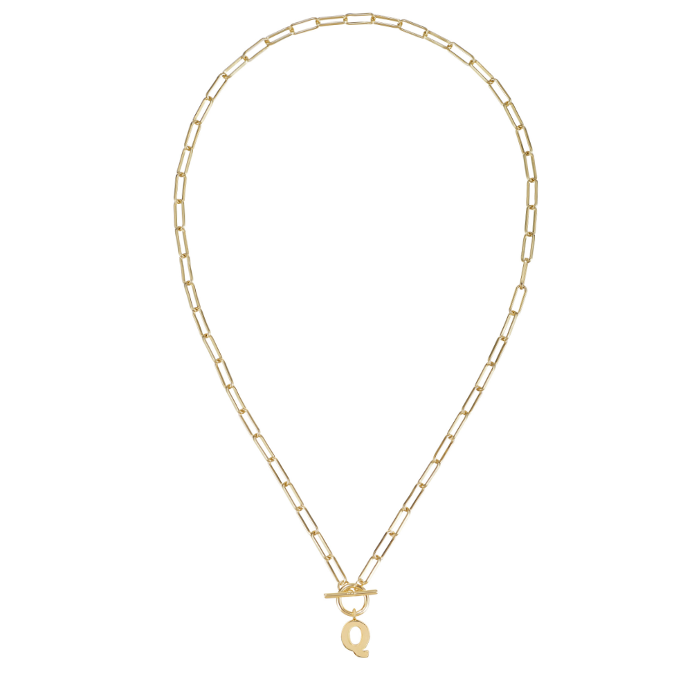 Toggle Initial Necklace in Gold for wholesale on Faire28