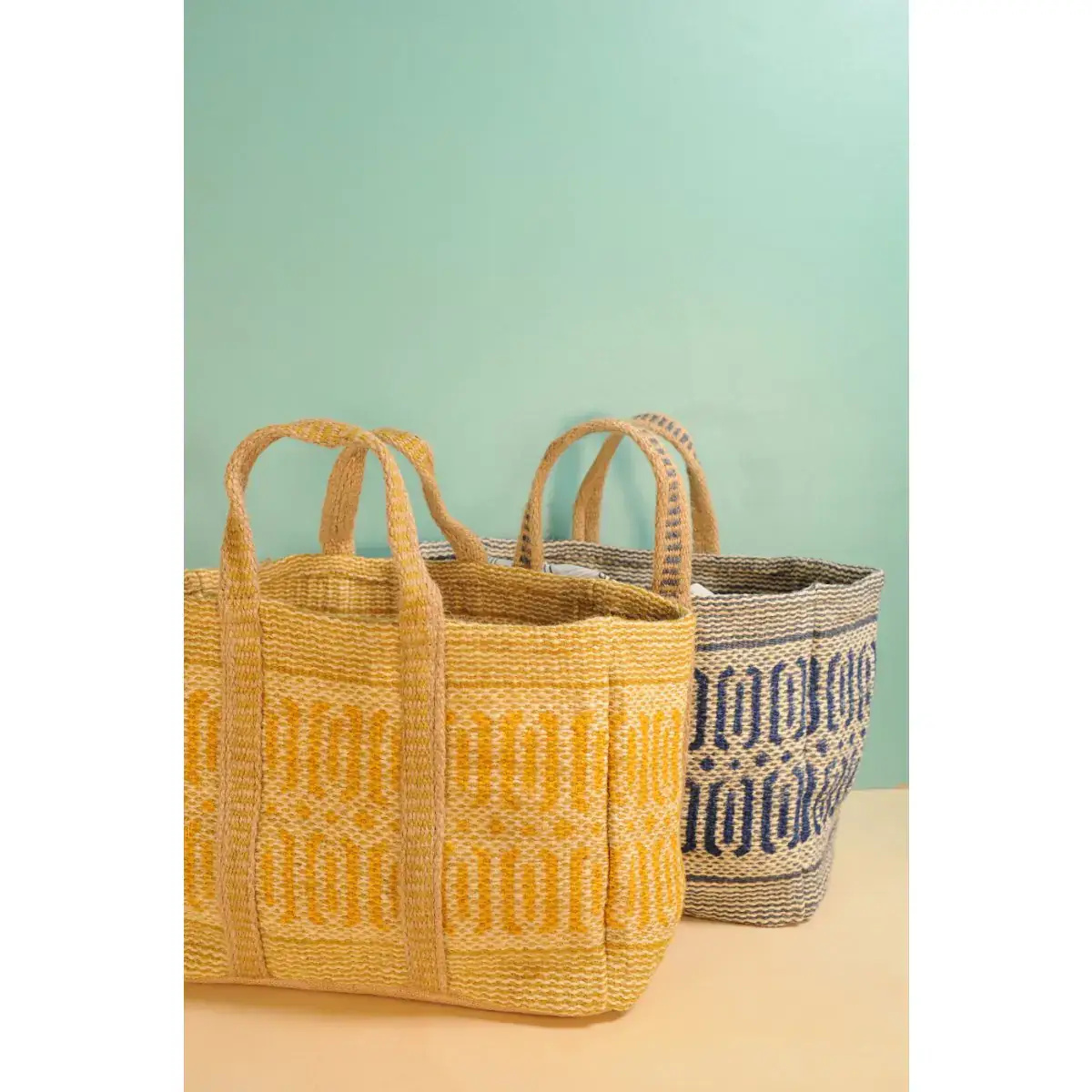 B A O B A B - Mode - Wholesale Tote bag – Women's - SOFY Bag in Jute with LEMON Print3