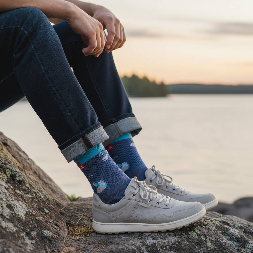 Soxfords - Wholesale Socks - Men's - "Cast King" - Fishing Themed Fine Men's Socks1