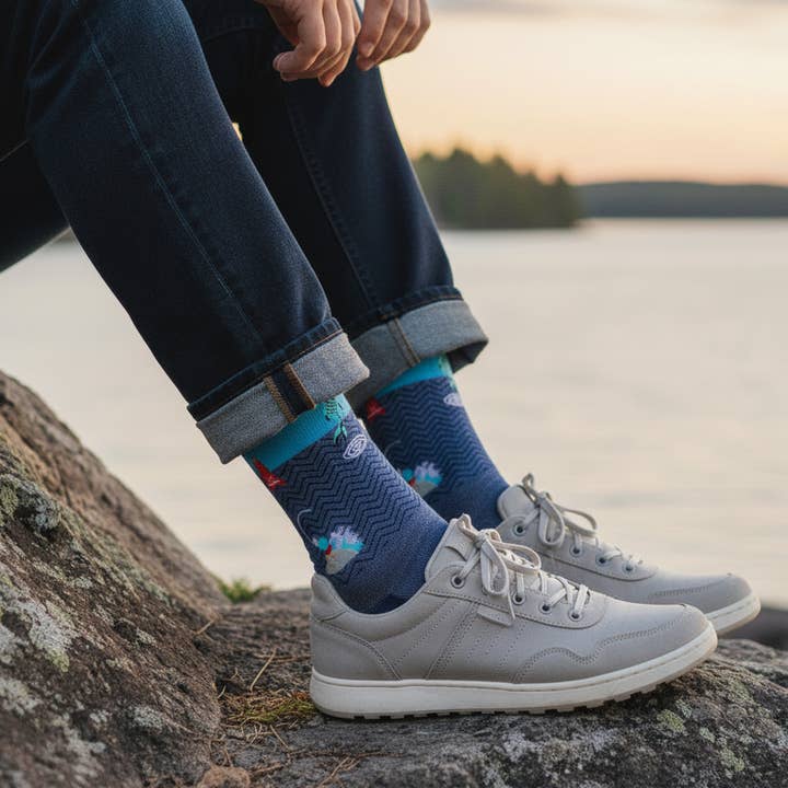 Soxfords - Wholesale Socks - Men's - "Cast King" - Fishing Themed Fine Men's Socks1