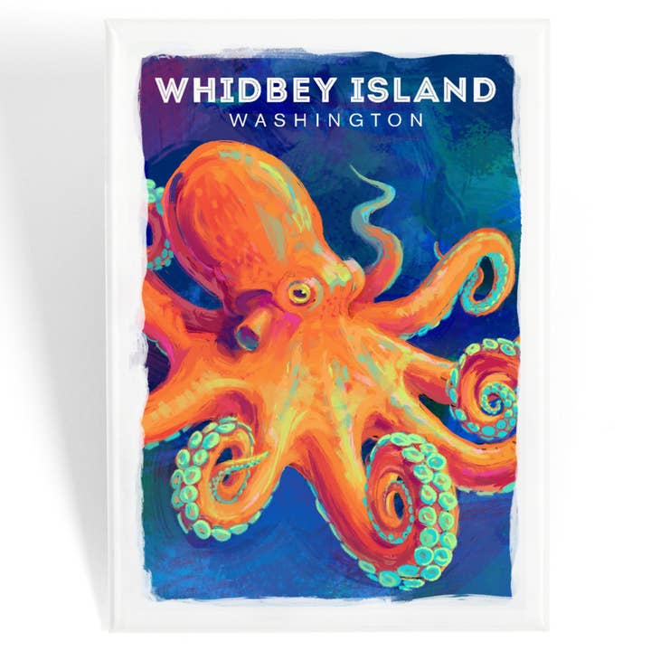 MAGNET Whidbey Island, Washington, Octopus for wholesale by Lantern Press