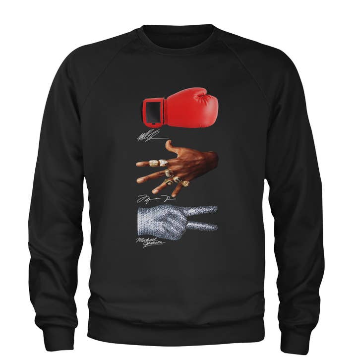 Expression Tees - Wholesale Graphic Sweatshirt - Unisex - Tyson Jordan Jackson Iconic Hands Adult Crewneck Sweatshirt