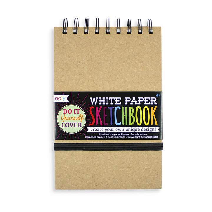 OOLY - Wholesale Sketchbook/Sketchpad - D.I.Y. Cover Sketchbook - White Paper