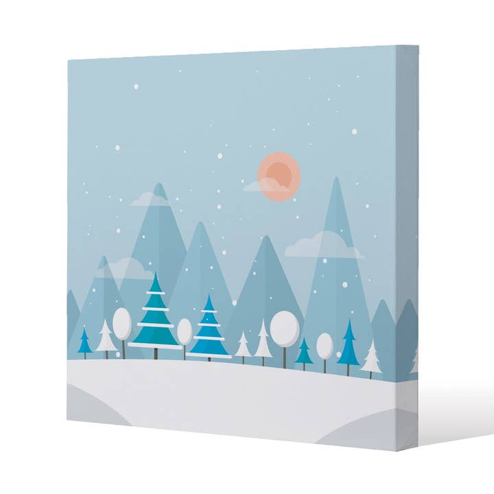 Christmas snow nature background (canvas) for wholesale by Benjamin Tate Design