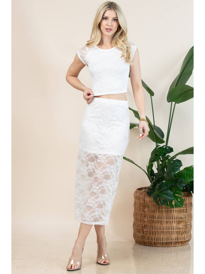 Nylon Apparel – Großhandel Rock – Damen – S1642-Camila-Camila Florale Spitzenelastik-Bandrock2